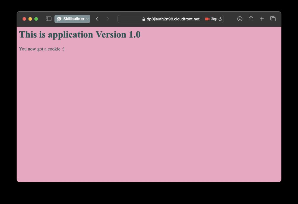 CloudFront serving V1 app