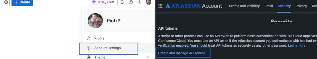 Go to your account security