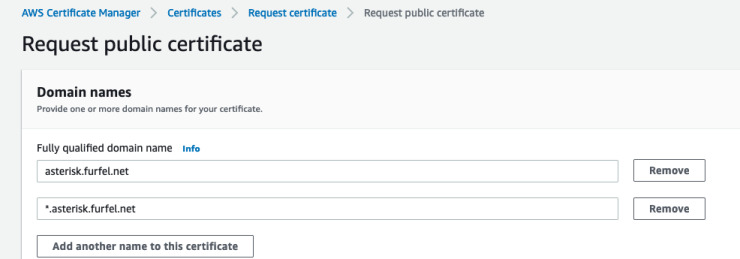 Requesting the certificate