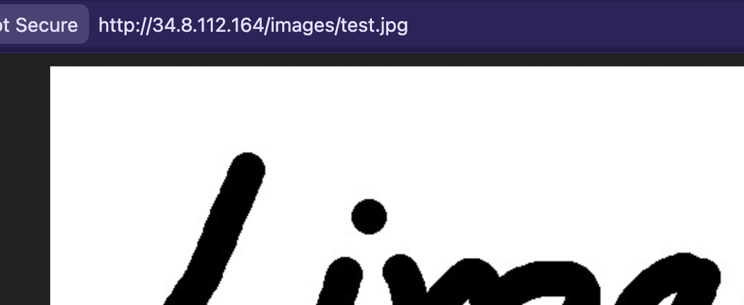 Image visible via Load Balancer