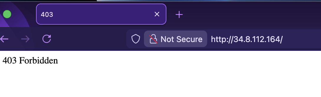 Access forbidden for VPN connections