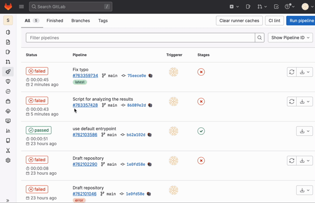 GitLab CI/CD Schedules