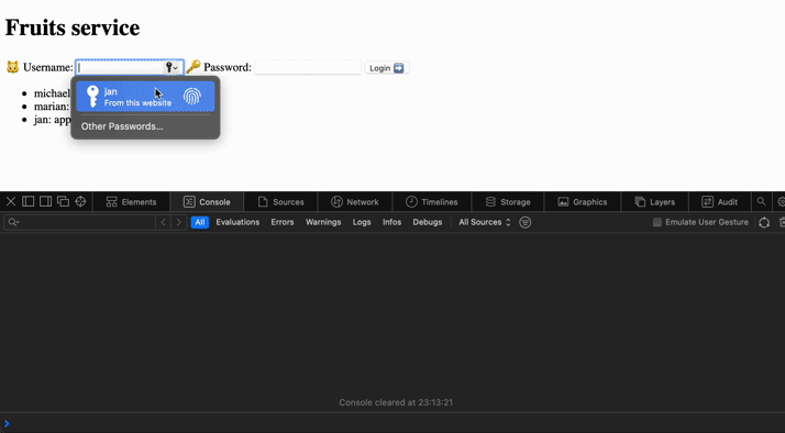 Requests to the microservice