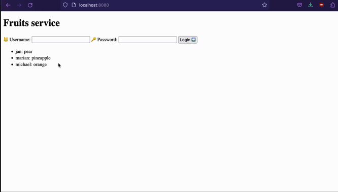 Fruits Service Monolith