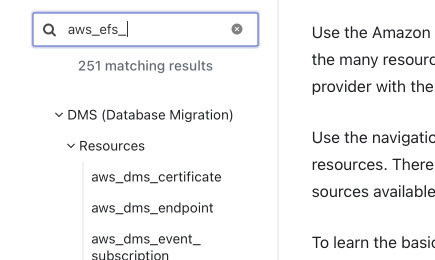 Terraform Provider Docs Search