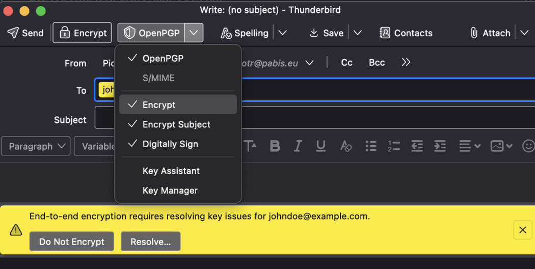 Resolve unknown public key